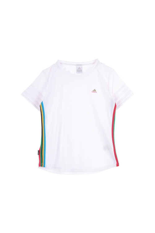 아디다스 (Woman - M) 폴리 3S 로고 클라이마라이트 크루넥 반팔 티셔츠